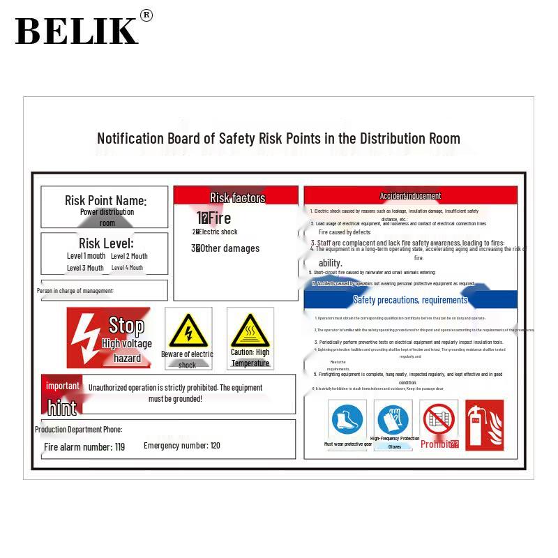BELIK Safety Risk Notification Sign