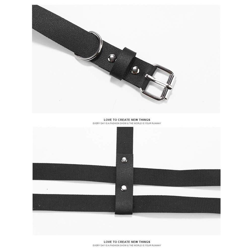 Sexy Harness Belt Leather Lingerie Body Harness Bondage Cage Chest Belt Suspender Goth Fetish Rave Outfit Women Accessorie