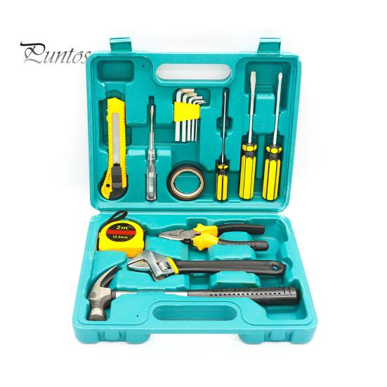 

16 шт. Набор инструментов для домашнего ремонта, портативный многоцелевой универсальный набор инструментов для авторемонта, бытовой ручной набор с ящиком для инструментов 16pcs