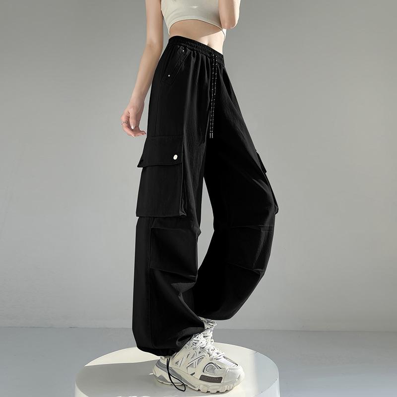 

Рабочие брюки из хлопка для женщин, весна, новые, с высокой талией, облегающие, милые и классные, для девушек, американские, походные, спортивные, повседневные брюки 2XL