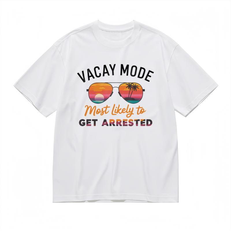 

Men s Breathable Classic T-Shirt Resort Inspired Colorful Scene Design Tee 3XL