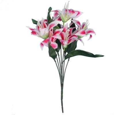 Strauß mit 7 hellrosa Lilien, 34 cm