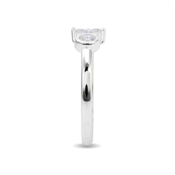 Bague - LUXENTER - Lialt - Argent 925 - Zircone Brillante - Finition Rhodiée
