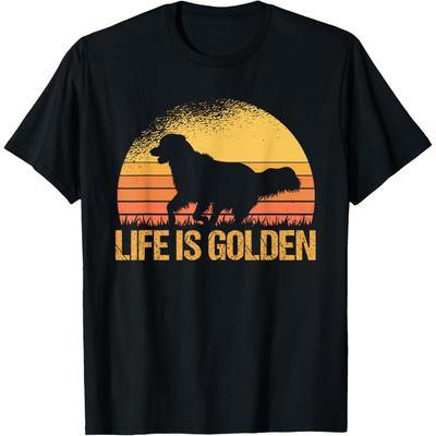 Life Is Golden Dog Golden Retriever Lover - Golden Retriever T-Shirt