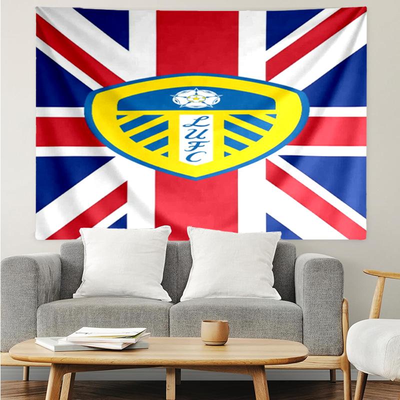 Leeds Crest Design Printed Printed Tapestry, for Bedroom,Livingroom, dormitory, Large Wall Decor, Fabric Decor Fan Birthday Gifts