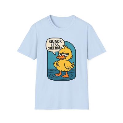 T-shirt Unisex Softstyle Anatra Atteggiamento Design Fumetto Bizzarro Divertente