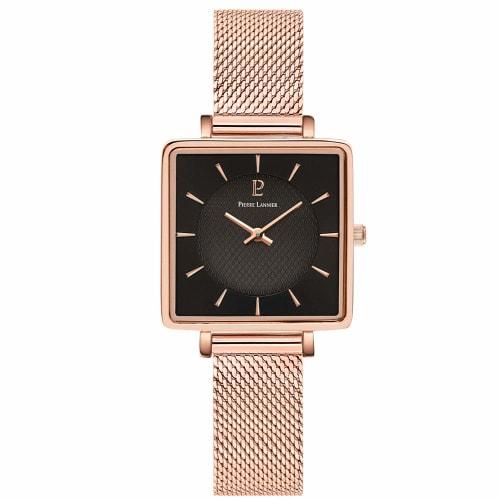 Pierre Lannier Le Carre Collection Mesh Strap Watch P008F938 Women's, Officially Imported, Pink Gold and Black