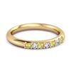 Lemon Quartz Eternity Stackable Ring -925 Sterling Silver Gold Vermeil