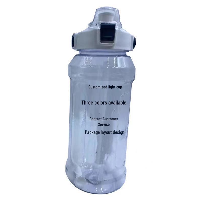 2000ml Stylish Women's Water Bottle with Straw & Scale - Portable for Outdoor & Sports