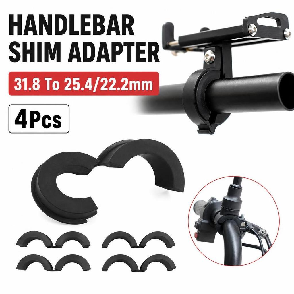 4Pcs Silicone Handlebar Gasket Reducer Cycling Replacement Parts for MTB Road Bike Handlebar