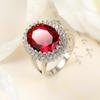 European & American Fashion Party Wedding Jewelry: Large Oval Zircon Ring for Women