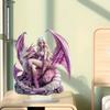 Bohemian Purple Dragon Fairy Acrylic Figurine for Home Bedroom Cafe Table Ornament, Gift for Teens & Women, Christmas Decor, Nurseries