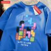 Block Black Cat Cute Little Catmale T-Shirt Graphic Cotton T-Shirts High-Quality Cool Tee Shirt Cute Oversized Short Sleeve