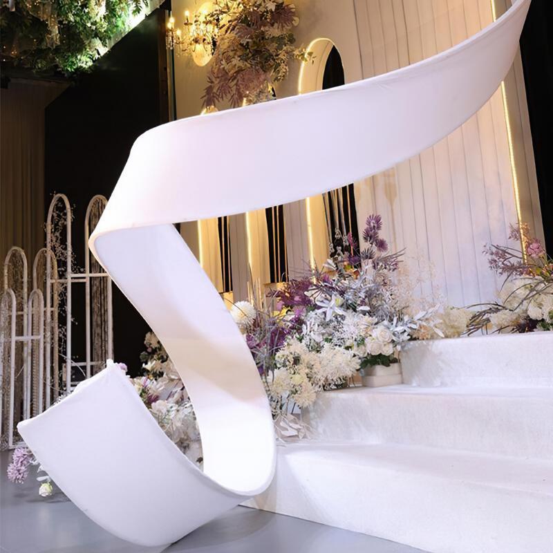 Wedding Sunshine Free-Form Fabric Spiral Decoration