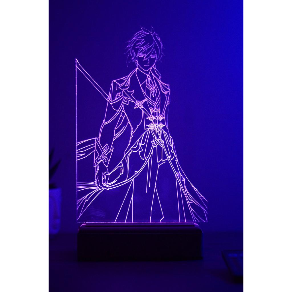 Zhongli Genshin Impact 16 Color Night Light