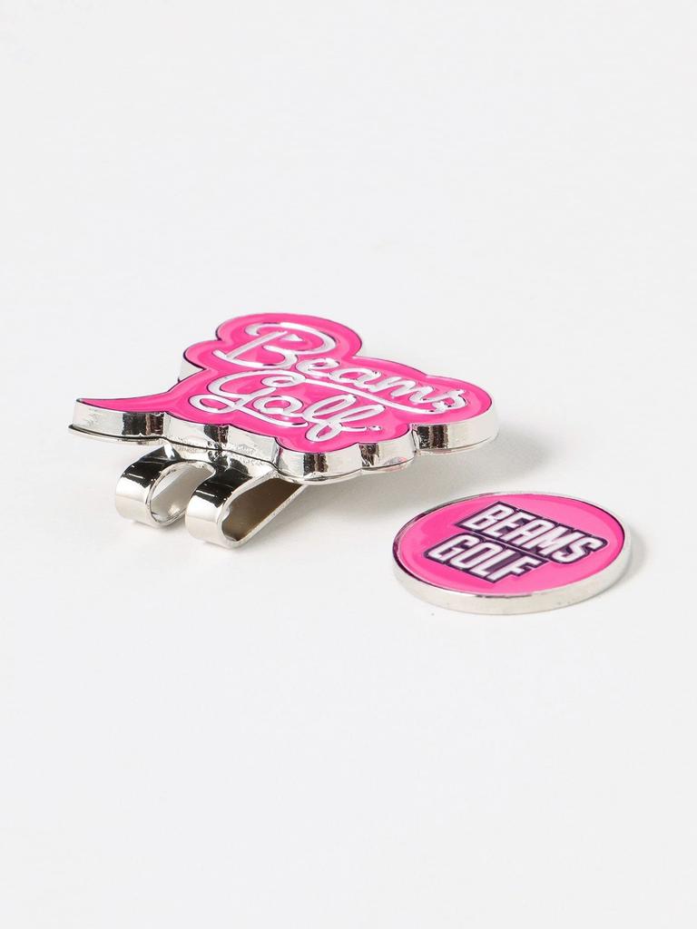 Beams Golf Short Sleeve Tee with Clip Marker Pink 81040071833 Men's Script, -