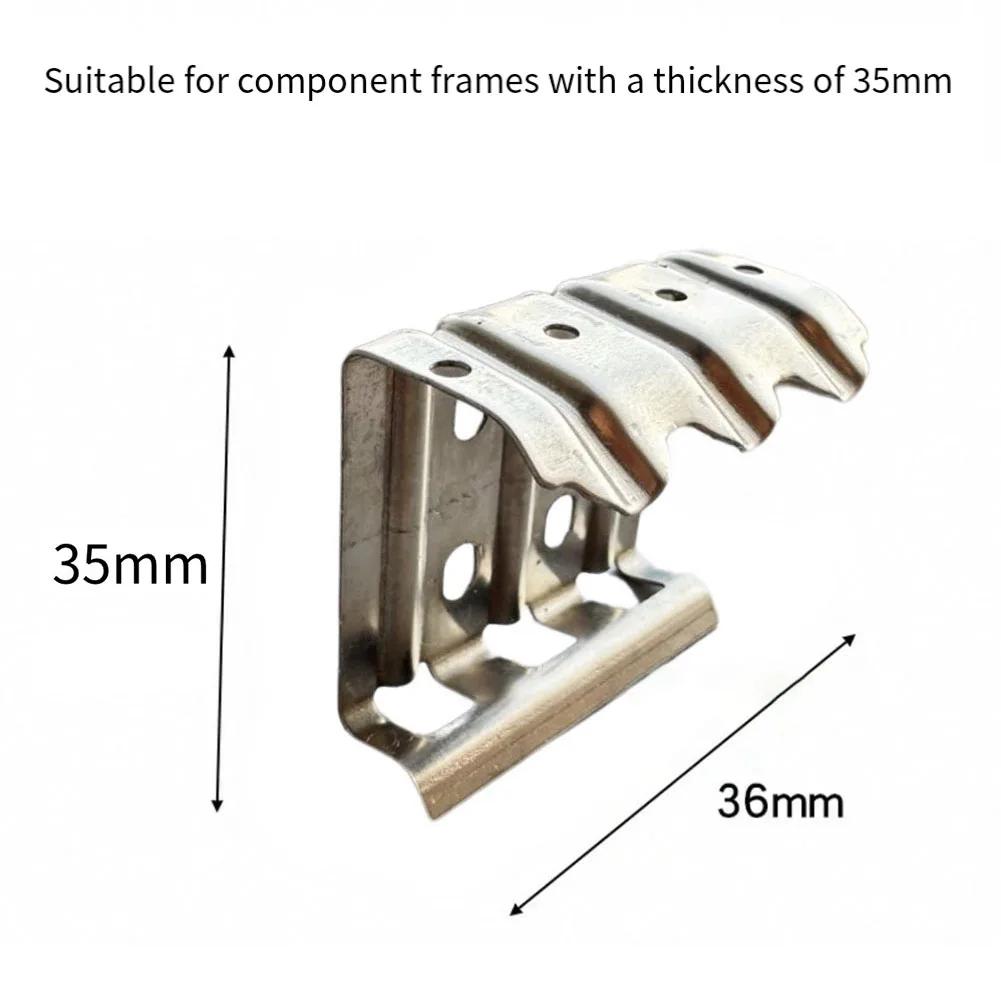 50pcs 304 Stainless Steel Water Guide Clips for Solar Panel Surfaces Designed To Reduce Maintenance and Enhance Water Management