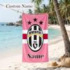 Juventus FC Custom Name Printed Beach Towel Personalized Soft Towel For Swimming Beach Travel