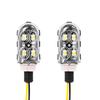 2Pcs Mini Motorcycle LED Turn Signal Lights Amber Flashing Light Blinker Turn Signal Lamp 12V Moto Indicator Lamp Accessories