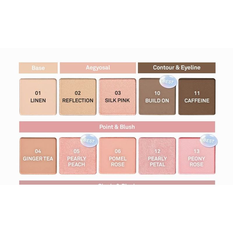 hince - Single Eyeshadow - 20 Colors