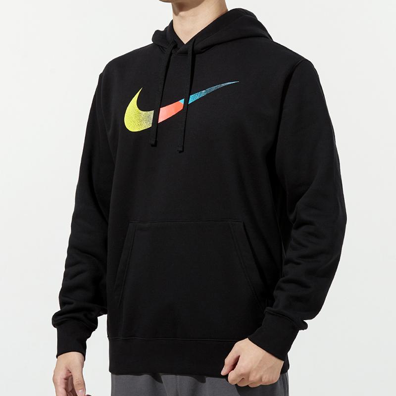 Nike NSW BB Hoodie With Swoosh Brand Riff Logo Pullover Men Hoodie Black DM2395-010