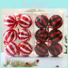 Christmas Tree Ornaments Set With Red And Green Woven Balls For Holiday Decor