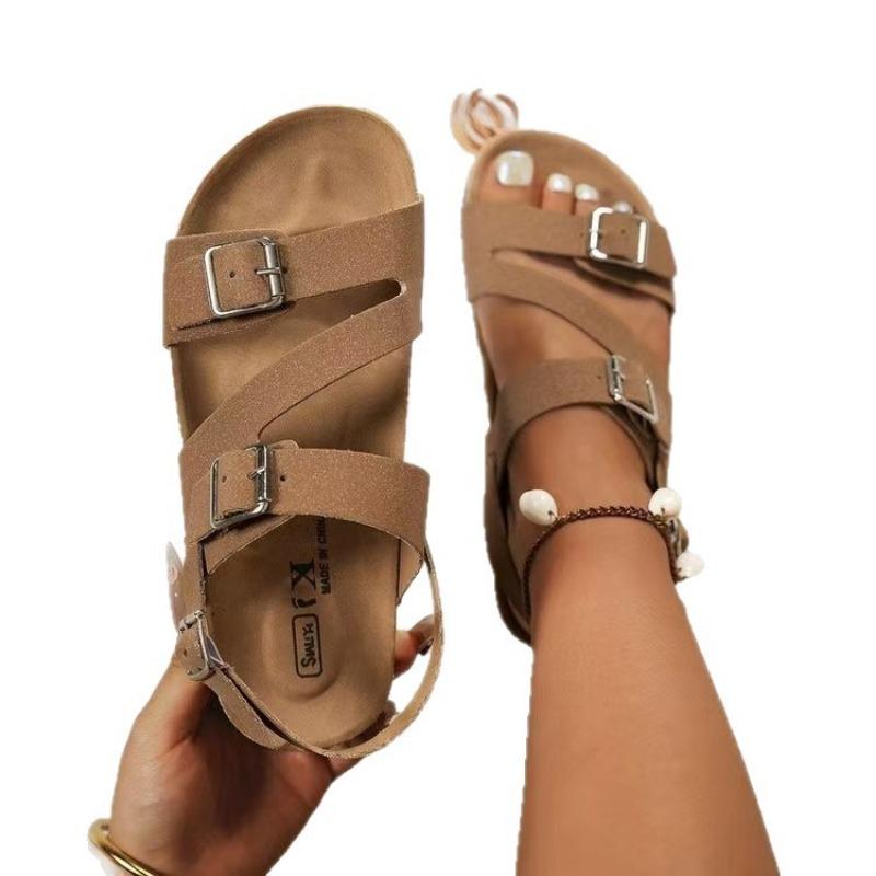 Casual One-shoulder Shoes Women's Button-up Flat Flip-flops Devotion