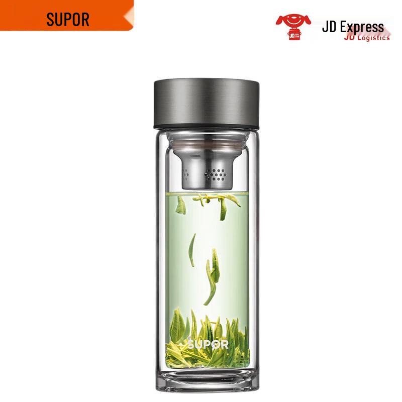 Supor Rui Series Heat-Resistant Double-Layer Glass Tea Infuser Cup