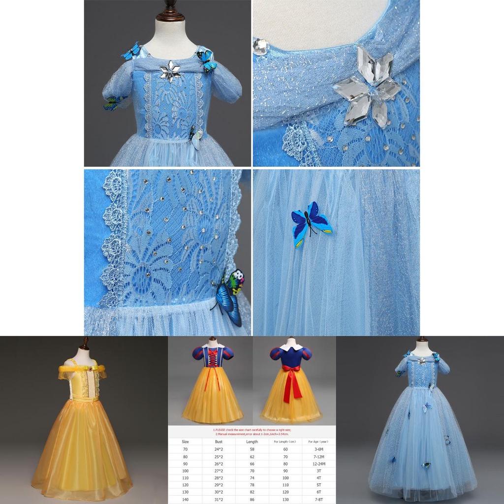 Elegantes Prinzessinnenkleid für Mädchen Perfekt für Cosplay- und Halloween-Partys