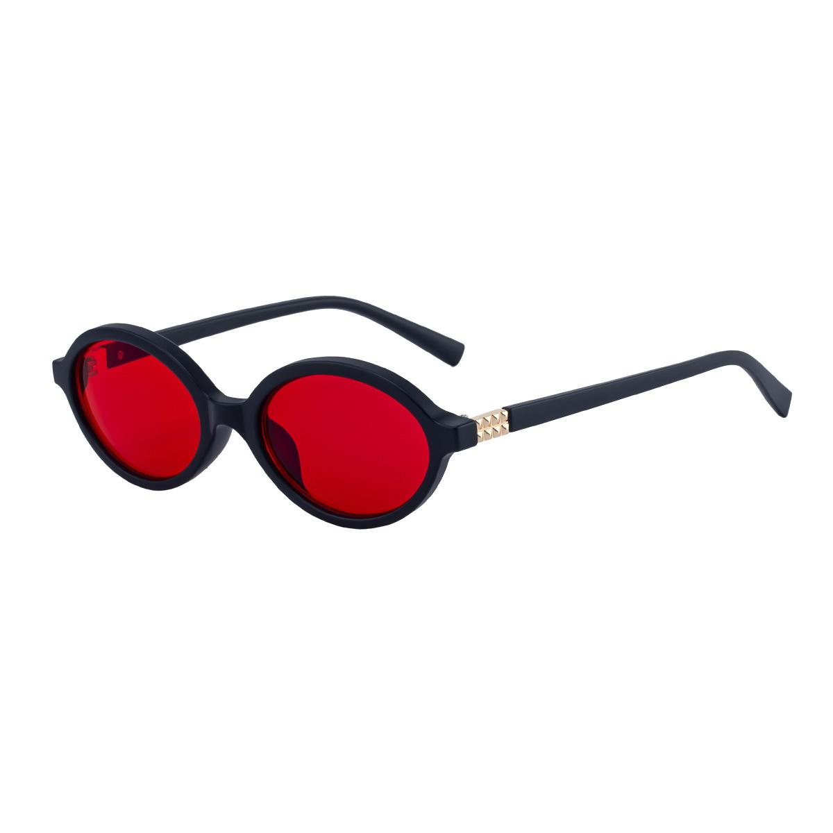 

2026 New Red Sleep Glasses Fashion Oval Sunglasses Men s and Women s Commuting Anti-blue Light Moisture Sunglasses