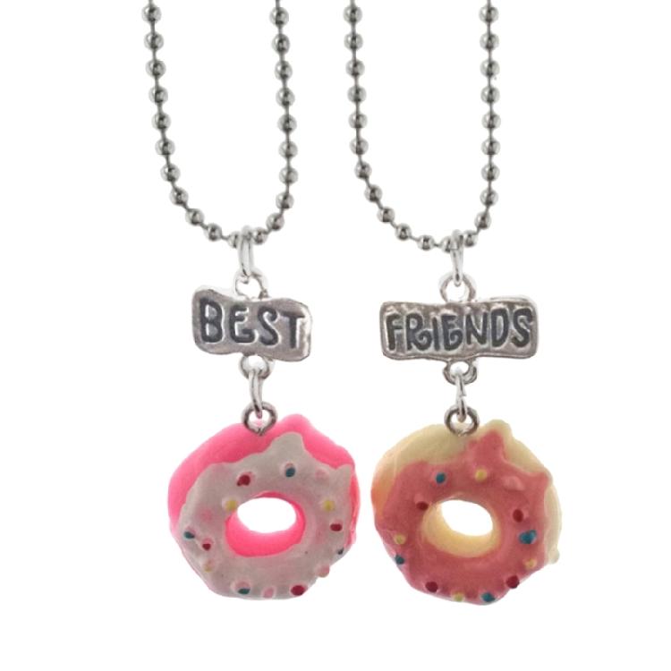 

2pcs Stylish Cake And Dessert Themed Pendant Necklace Set Perfect For Birthdays Anniversaries And Casual Gatherings 1