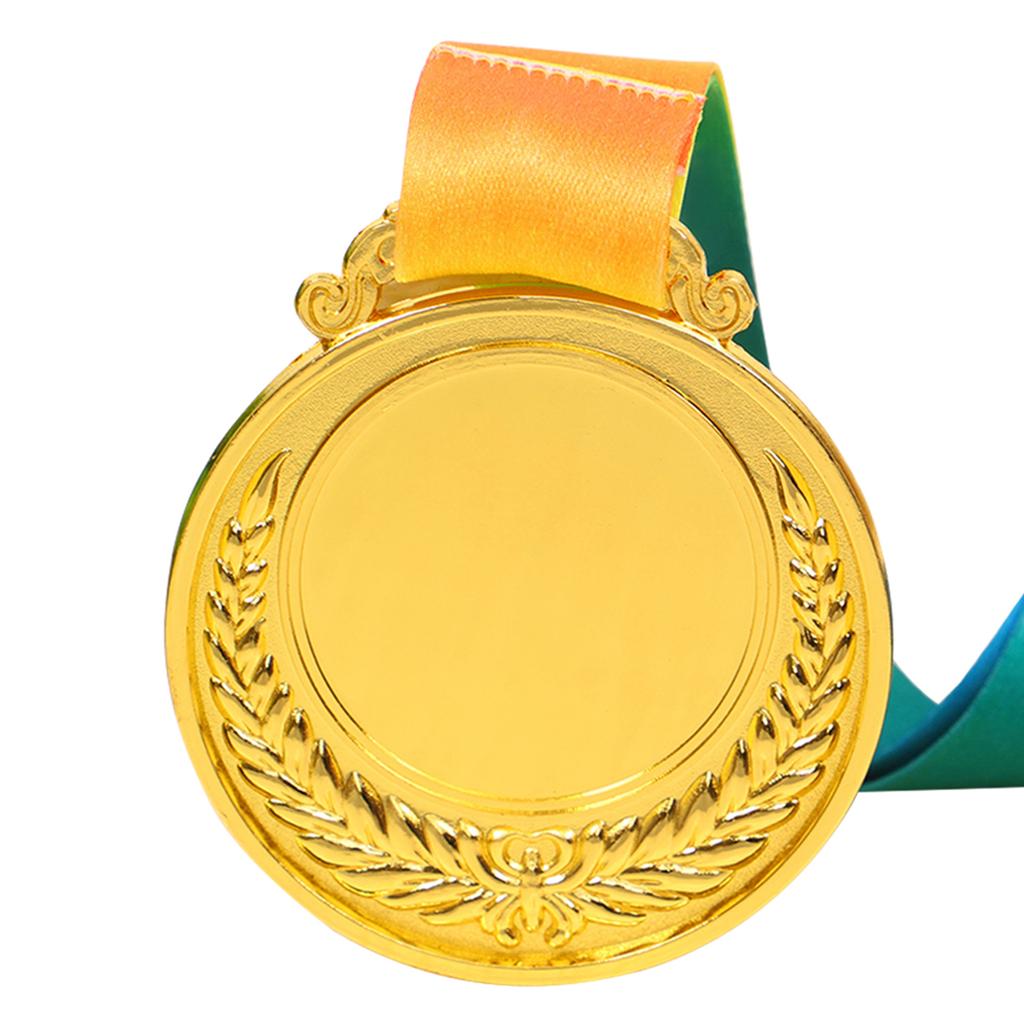 2.54 Inches Winner Award Medal with Neck Ribbon Wheat Ear Gold Silver Bronze Medals Competition Award Medal for Souvenirs Gifts