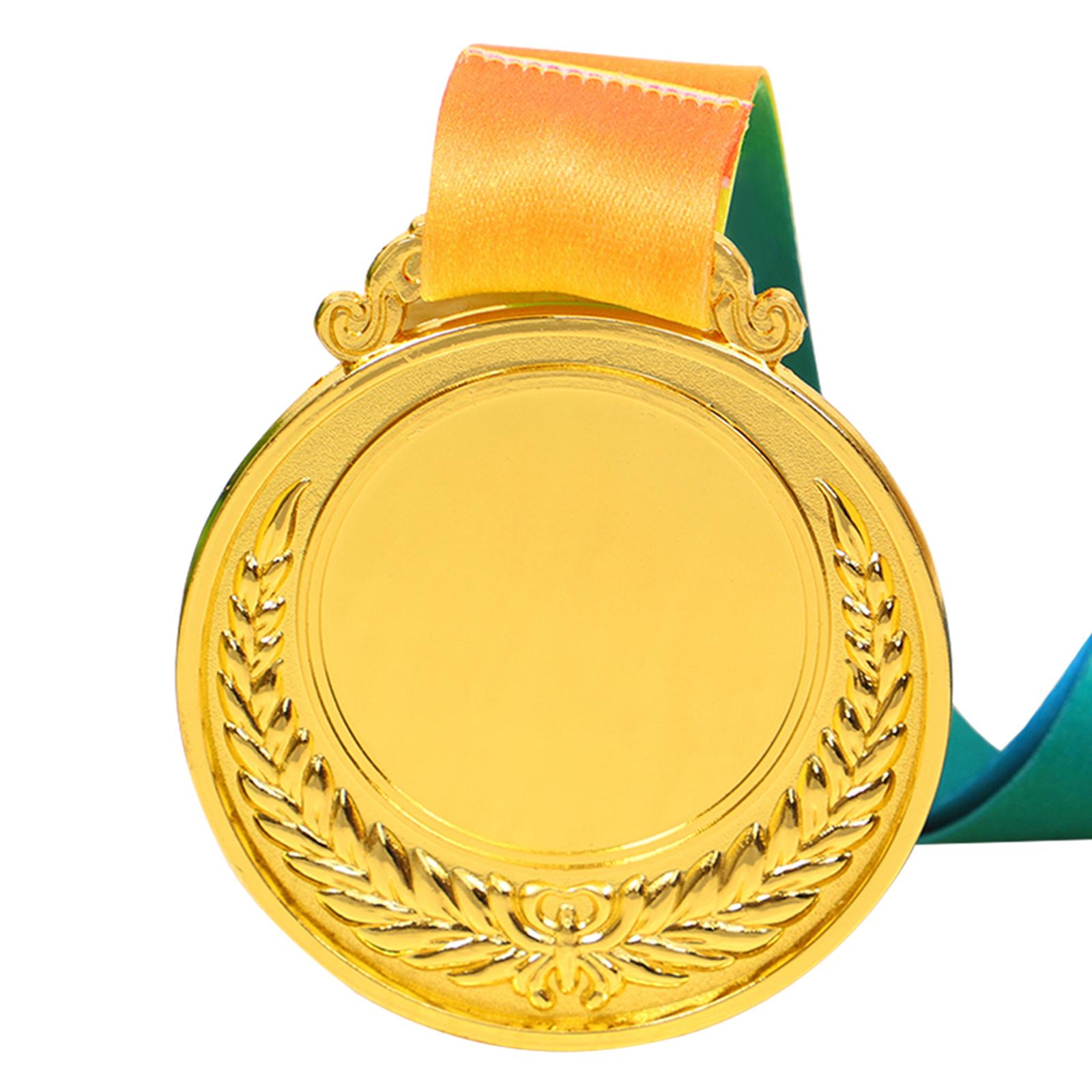 

2.54 Inches Wheat Ear Metal Medals with Neck Ribbon Competition Award Medal Winner Prize Present for Kids School Sports Meeting