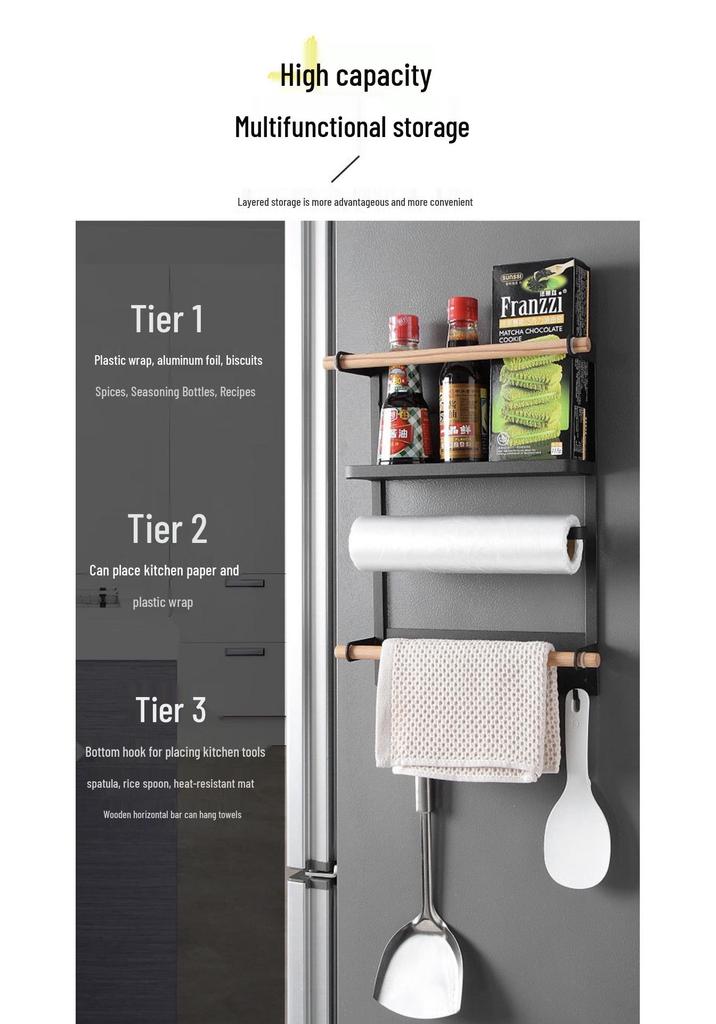 Wall-Mounted Napkin Holder & Cutting Board Rack: Kitchen Organizer & Storage Solution