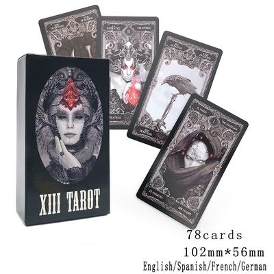 XIII Dark Tarot Cards Deck Board Game English Mysterious Divination Fate