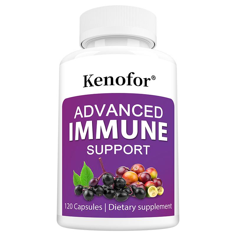 Vitamin C Supplement, With Zinc, Black Elderberry, Camu Camu Fruit Powder, 120 Capsules 120 Capsules