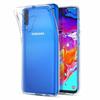 Case and Neck Strap for Samsung Galaxy A70 - Transparent Soft TPU Adjustable Black Cord Phonillico®