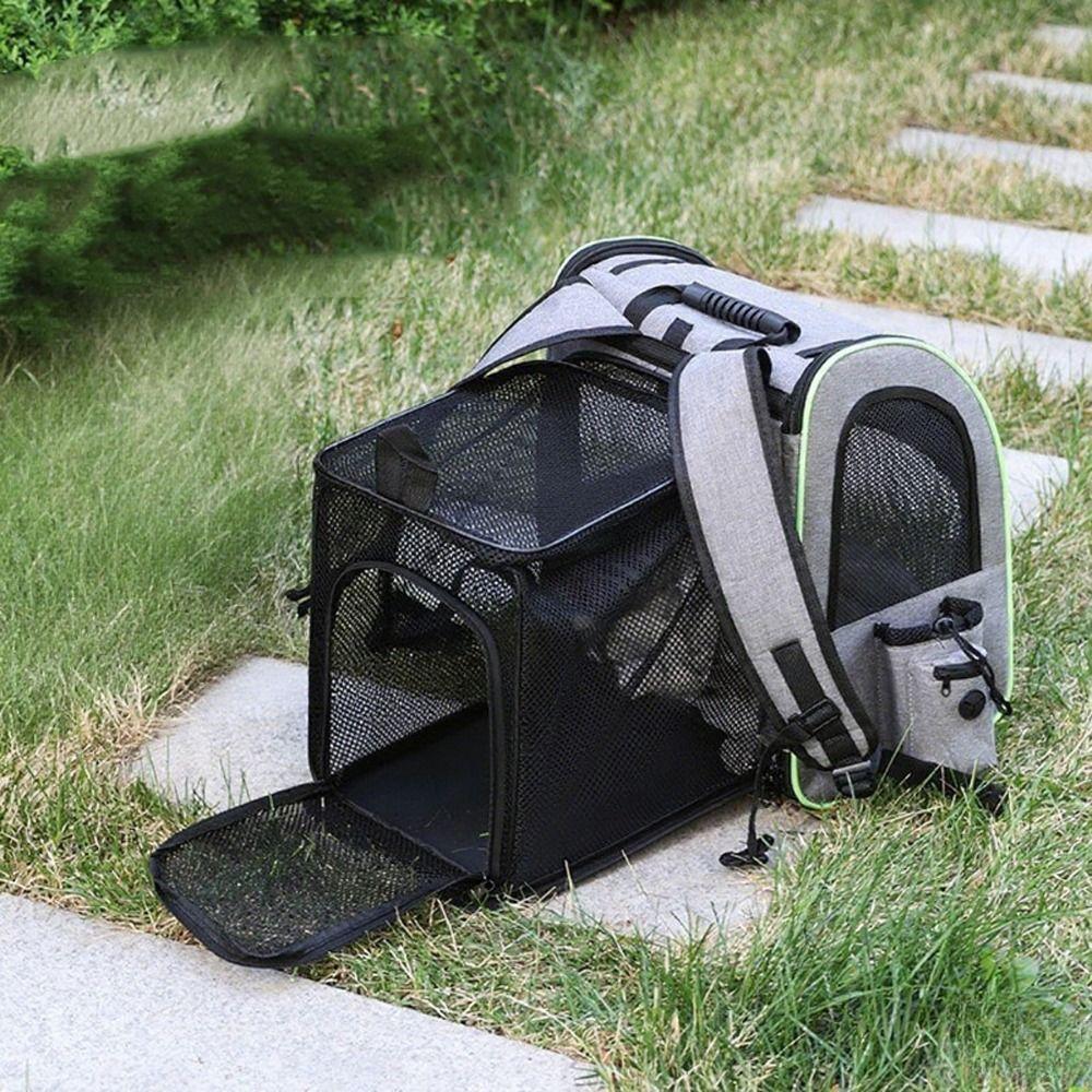 Large Capacity Pet Carrier Backpack Breathable Pet Travel Bag Expandable Cat Bag  Pet Supplies