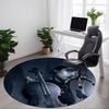 1pc Wednesday Chair Carpet for Office, Indoor Non Slip Washable Polyester Fiber Carpet, Mat For Office, Machine Washable