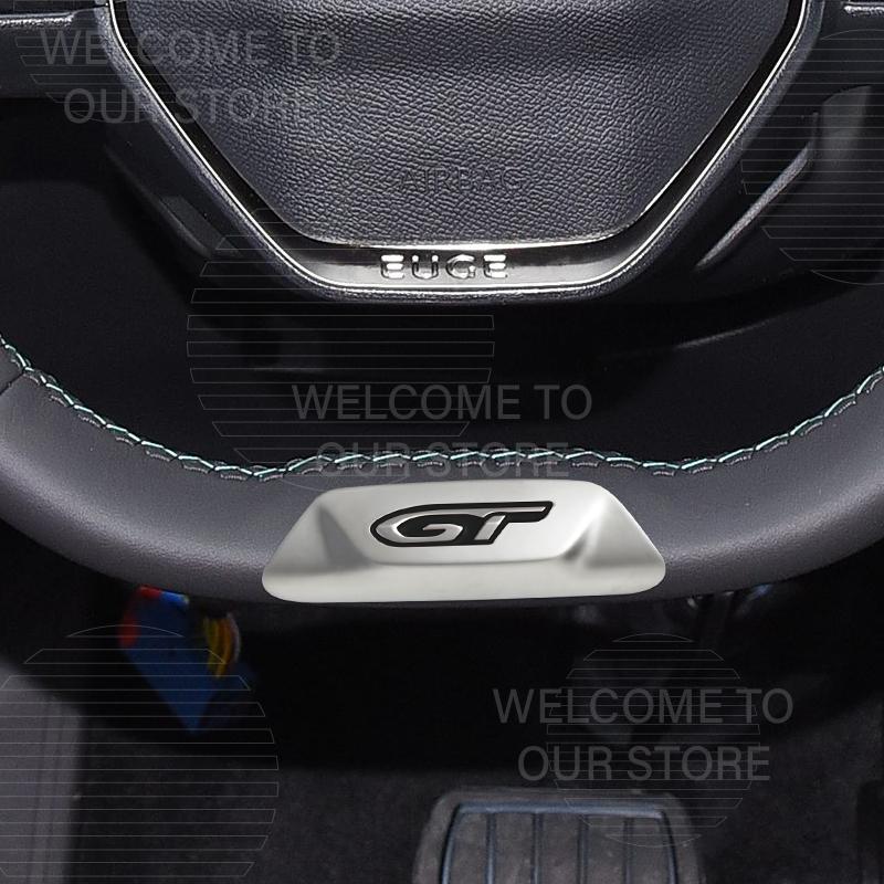 VZQR9 Car Decor Metal GT Emblem 3D Sticker For Peugeot 5008 208 508 4008 3008 GT Line Steering Wheel Badge Decals