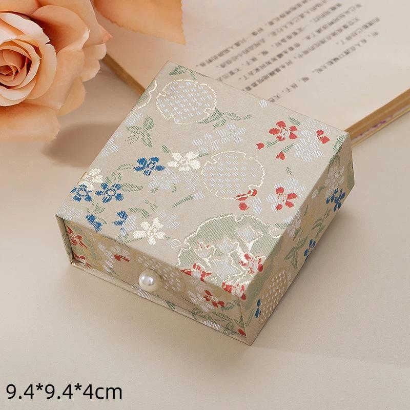 1Pcspaper Jewelry Holder Floral Chinese Jewelry Box Drawer Jewelry Packaging Exquisite Wedding Gift Box For Wedding Gift