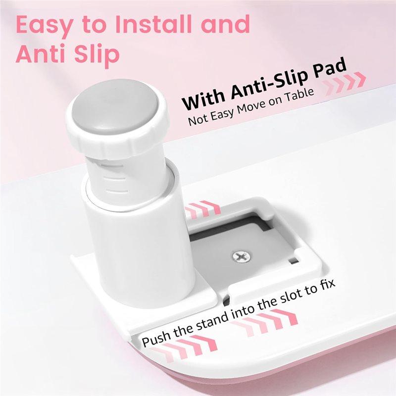 Arm Rest With Rotating Phone Stand For Nails Tech,Manicure Nail, U-Shaped Height Adjustable Design