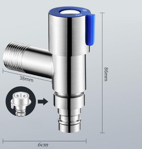304 stainless steel wall mounted faucet, washing machine one in two out faucet, balcony bathroom faucet DN15