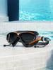 Big Frame Swim Glasses Anti-Fog Professional HD Swim Glasses Adjustable Wide View Swim Goggles for Women Men