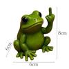 Novel Resin Animal Statue Mini Middle Finger Animal Ornament Model Frog Cats Handmade Art Decor Sculpture Table Decoration Gift