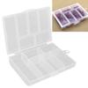 6 Grids Clear Organizer Box Sealing Cover Jewelry Storage Container Box for DIY Crafts Beads