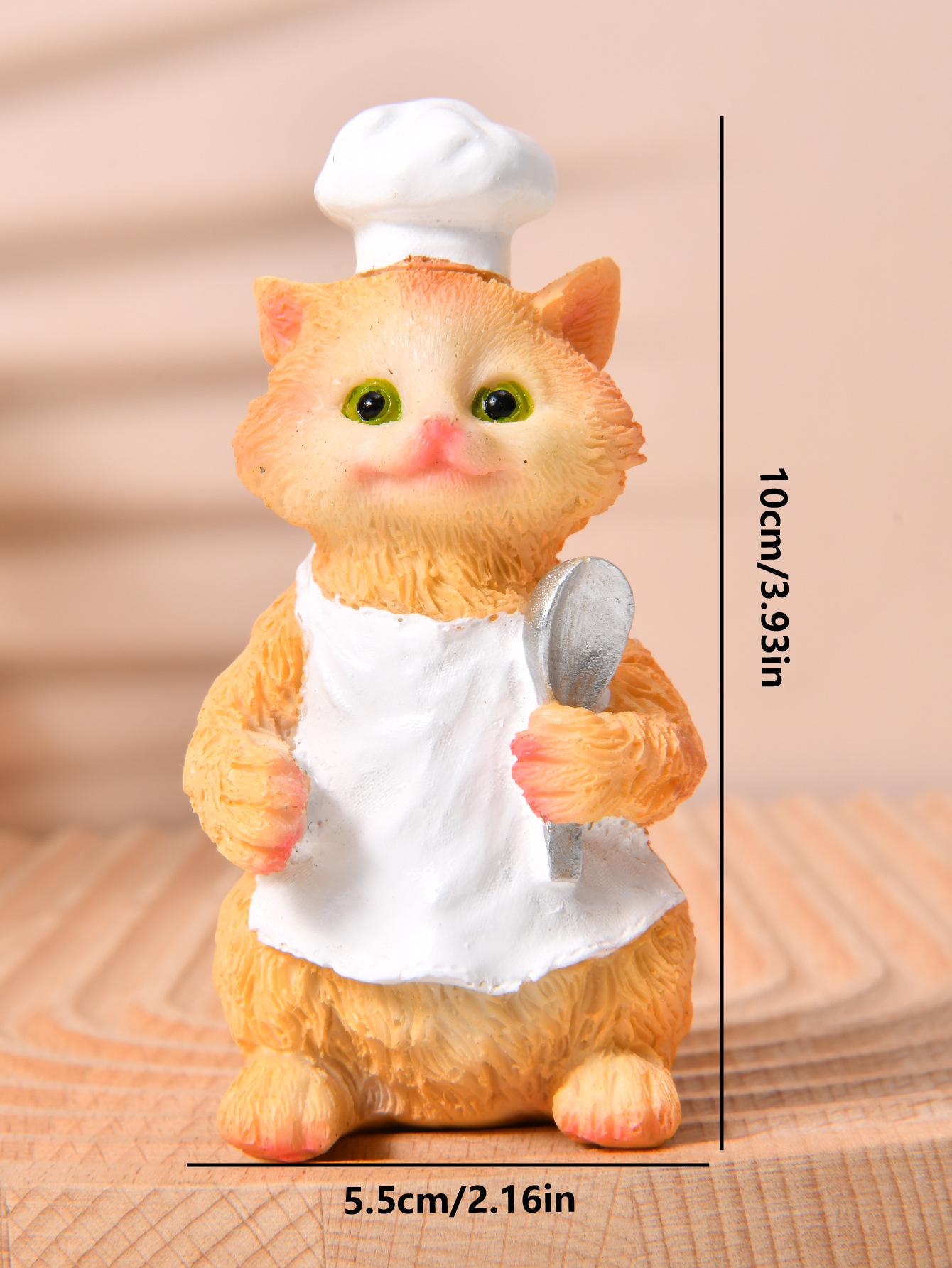 

Мультяшная полимерная фигурка кота - Милое настольное украшение и креативная перекатывающаяся декорация