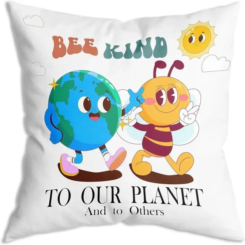 Sunflower message printed pillowcase bedroom living room sofa home decoration gift for my daughter letter cushion cover