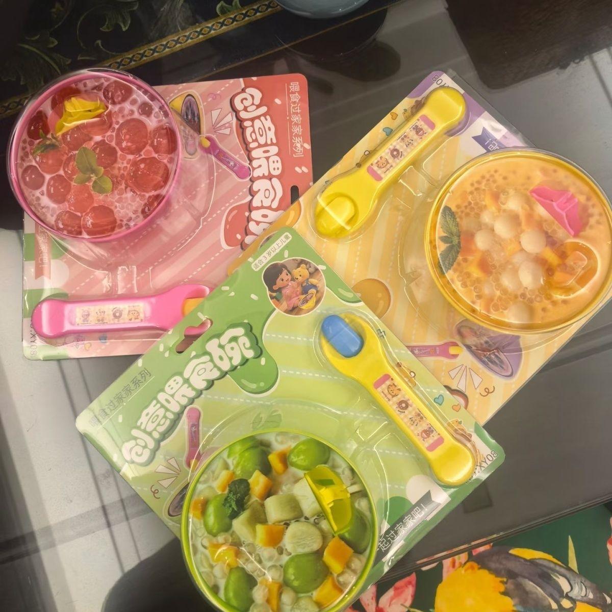 Fashnics Unisex Kids Simulated Sweet Food Fruit Dessert Feeding Pudding Toy Japanese With Spoon Role Play Early Education Toy Kid‘s Play House Toys