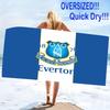 Everton FC Logo Print Beach Towel, Large Soft Quick Dry Towel for Beach Camping Swimming